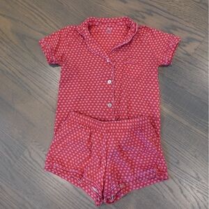 Roller Rabbit Red Button Down Pajama Set
